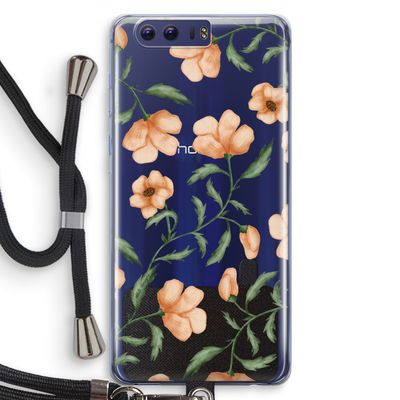 Peachy flowers: Honor 9 Transparant Hoesje met koord