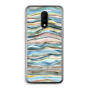 Watercolor Agate: OnePlus 7 Transparant Hoesje