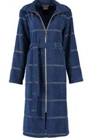 Lange badjas met rits - donkerblauw-38 Lange badjas met rits - donkerblauw-38