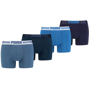 Puma boxershorts Placed Logo 4-pack Blauw/Denim-XL