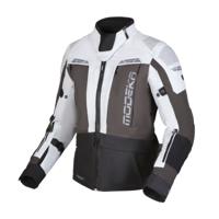 MODEKA Hydron Lady Jacket, Textiel motorjas dames, Licht Gijs-Donker Grijs-Zwart