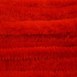 10x Rood chenille draad 14 mm x 50 cm