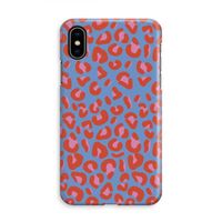 Leopard blue: iPhone X Volledig Geprint Hoesje