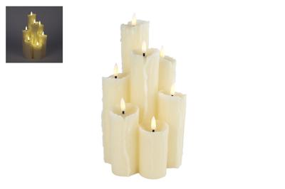 Kaarsenset LED 7pcs L creme