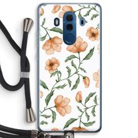 Peachy flowers: Huawei Mate 10 Pro Transparant Hoesje met koord