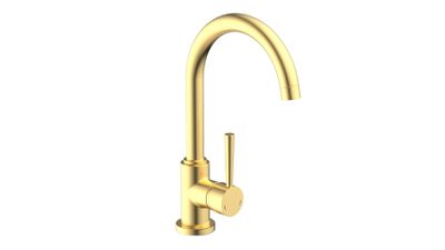 Schutte CORNWALL ééngreepsmengkraan keuken met ronde uitloop, goud mat
 79167