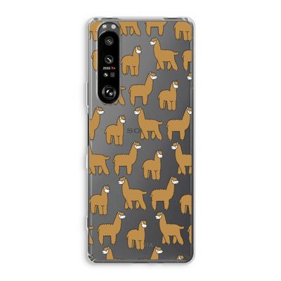 Alpacas: Sony Xperia 1 III Transparant Hoesje