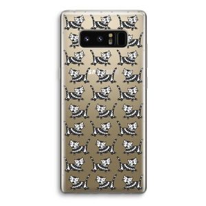 Zwarte poes: Samsung Galaxy Note 8 Transparant Hoesje