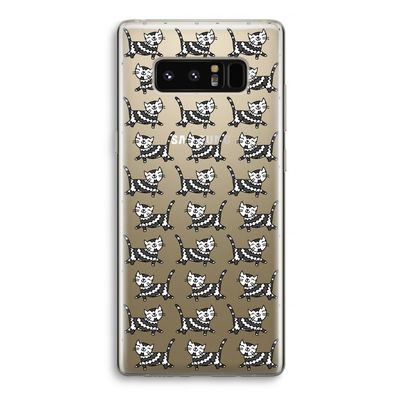 Zwarte poes: Samsung Galaxy Note 8 Transparant Hoesje