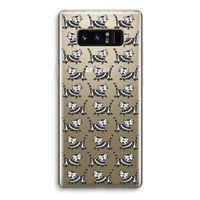 Zwarte poes: Samsung Galaxy Note 8 Transparant Hoesje