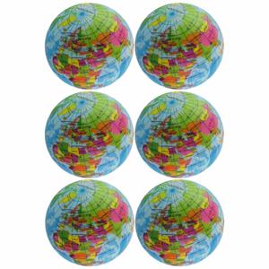 Anti- 6x -stress bal - planeet - aarde - 7 cm - wereldbol