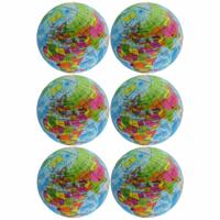 Anti- 6x -stress bal - planeet - aarde - 7 cm - wereldbol