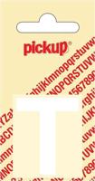 Plakletter Helvetica 40 mm Sticker witte letter t Pickup - Pickup