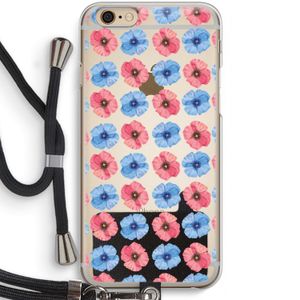 Klaproosjes: iPhone 6 / 6S Transparant Hoesje met koord