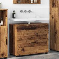 Badkamerkast Oud Hout 76,5 x 35 x 64 cm Bewerkt hout & Metaal