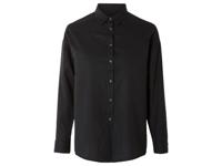 esmara Dames linnen blouse (40, Zwart) - thumbnail