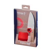 OPINEL - Le Petit Chef - Kindermes met vingerbeschermer 2-dlg Rood