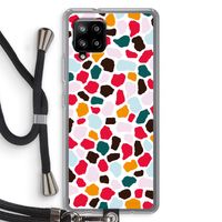 Colored Giraffe: Samsung Galaxy A42 5G Transparant Hoesje met koord