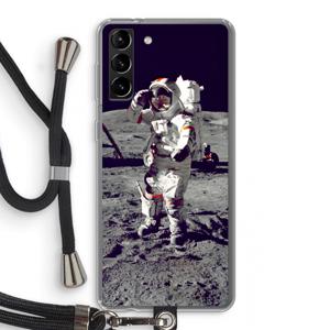 Spaceman: Samsung Galaxy S21 Plus Transparant Hoesje met koord