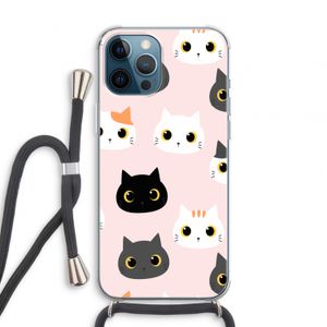 Katten: iPhone 12 Pro Transparant Hoesje met koord