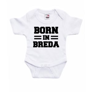 Born in Breda cadeau baby rompertje wit jongen/meisje
