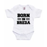 Born in Breda cadeau baby rompertje wit jongen/meisje - thumbnail