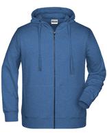 James & Nicholson JN8026 Men´s Zip-Hoody - /Light-Denim-Melange - M