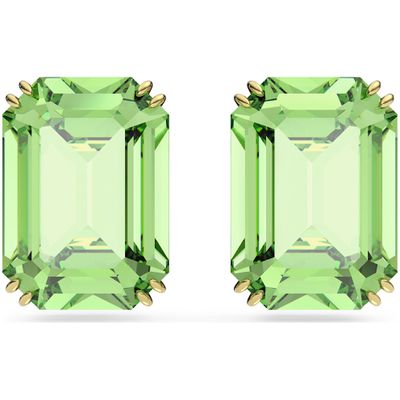 Swarovski 5638489 Oorknoppen Millenia Achthoek goudkleurig-groen 14 x10 mm