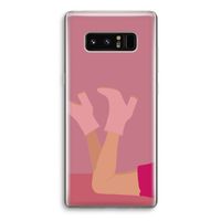 Pink boots: Samsung Galaxy Note 8 Transparant Hoesje