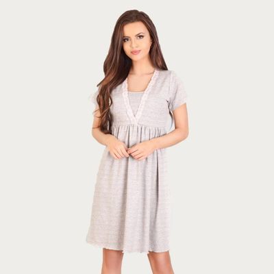 Lupoline Voedingsshirt / Zwangerschapsshirt Light Grey
