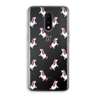 Eenhoorns overal: OnePlus 7 Transparant Hoesje
