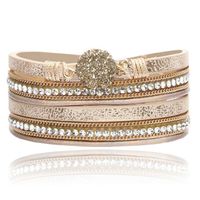 Champagne Multilayer Armband met Steen - thumbnail