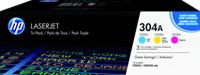 HP 304A originele cyaan/magenta/gele LaserJet tonercartridge, 3-pack