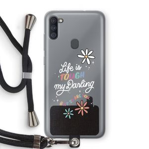 Tough Life: Samsung Galaxy A11 Transparant Hoesje met koord