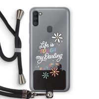 Tough Life: Samsung Galaxy A11 Transparant Hoesje met koord