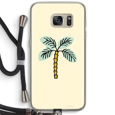 Palmboom: Samsung Galaxy S7 Transparant Hoesje met koord