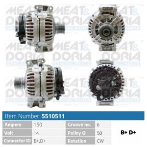 Meat Doria Alternator/Dynamo 5510511