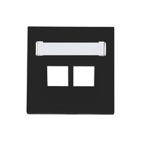 Eslohe inzetplaat computer aansluitdoos 2x RJ45 zwart soft touch 8048DCAT5STSW Eslohe inzetplaat computer aansluitdoos 2x RJ45 zwart soft touch 8048DCAT5STSW