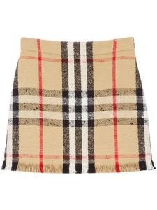 Burberry Vintage-Check bouclé skirt - Tons neutres