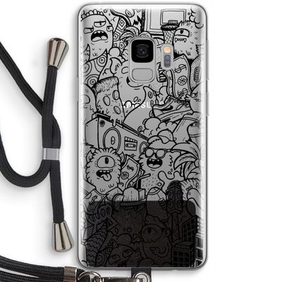Vexx Black City : Samsung Galaxy S9 Transparant Hoesje met koord