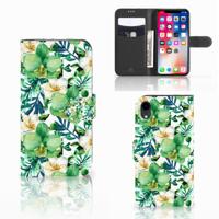 Apple iPhone Xr Hoesje Orchidee Groen