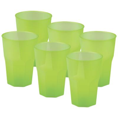 Drinkglazen frosted - groen - 36x - 300 ml - onbreekbaar kunststof - Feest/cocktailbekers Drinkglazen frosted - groen - 36x - 300 ml - onbreekbaar kunststof - Feest/cocktailbekers