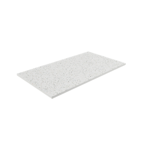 Balmani Impress douchebak 160 x 90 cm composietmarmer mat wit/zwart terrazzo rock structuur