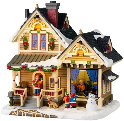 Lemax christmas eve at grandma&apos;s verlicht kersthuisje Caddington Village 2024
