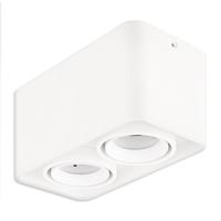 GU10-opbouwarmatuur Lombardo wit dubbel