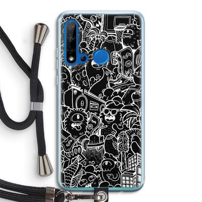 Vexx Black City : Huawei P20 Lite (2019) Transparant Hoesje met koord