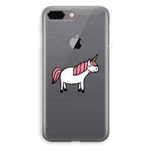 Eenhoorn: iPhone 8 Plus Transparant Hoesje