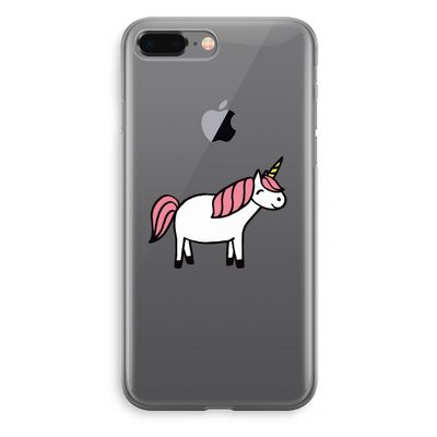 Eenhoorn: iPhone 8 Plus Transparant Hoesje