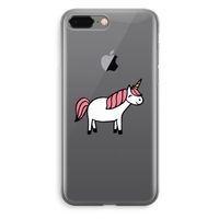 Eenhoorn: iPhone 8 Plus Transparant Hoesje