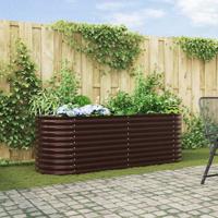 Verhoogde plantenbak Bruin 240 x 80 x 81 cm Staal
